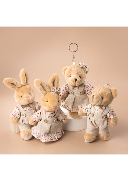 Sf 14 cm Sevimli Çift Ayı Peluş Oyuncaklar Çift Ayı Doldurulmuş Oyuncaklar Düğün Leri Anahtarlık Anahtarlık Kolye (Yurt Dışından) fırsatları