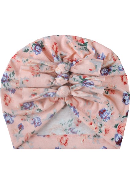 Bebek Ilmek Şapka Sevimli Türban Düğüm Şapkalar Bebek Kız Yumuşak Yürüyor Çiçek Baskı Bebek Şapka Yaz Kap (Yurt Dışından)