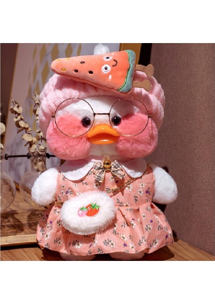Yeni 30 cm Lalafanfan Ördek Peluş Sevimli Ördek Bebek Lafan Oyuncak Çocuk Bebek Sevimli Eşleşen Elbise Gözlük Aksesuarları Ler Hızlı Gemi (Yurt Dışından)