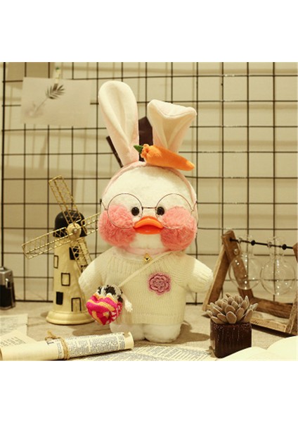 Yeni 30 cm Lalafanfan Ördek Peluş Sevimli Ördek Bebek Lafan Oyuncak Çocuk Bebek Sevimli Eşleşen Elbise Gözlük Aksesuarları Ler Hızlı Gemi (Yurt Dışından) fırsatları