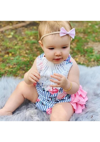 Moda Sıcak Yenidoğan Bebek Bebek Kız Bodysuit Romper Tulum Kıyafetler Yaz Giysileri 0-24 M (Kafa Bandı Dahil Değildir) (Yurt Dışından) fiyatları