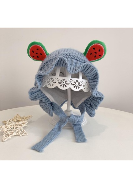Baba & Mumya'yı Seviyorum Bebek Şapka Meyve Kulak Çocuklar Kız Bonnet Şapka Örme Yüz Çocuk Bere Kap (Yurt Dışından)