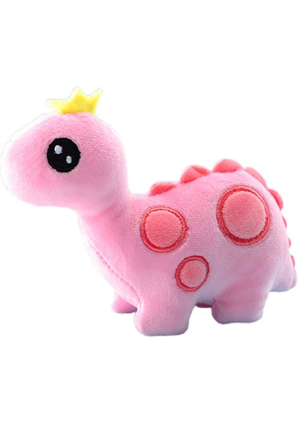 Mini Sevimli Karikatür Taç Dinozor Yumuşak Peluş Bebek Asılı Oyuncak Çanta Kolye Dekor (Yurt Dışından)