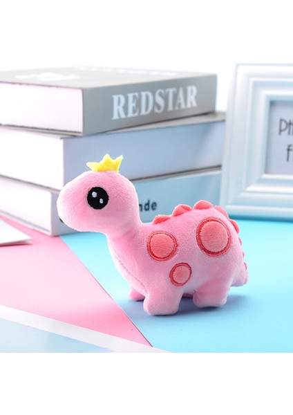Mini Sevimli Karikatür Taç Dinozor Yumuşak Peluş Bebek Asılı Oyuncak Çanta Kolye Dekor (Yurt Dışından)
