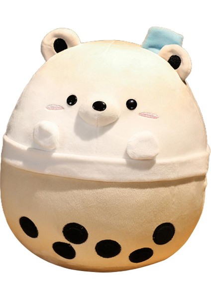 Peluş Kutup Ayısı Yastık Ultra Yumuşak Karikatür Boba Çayı Kutup Ayısı Kedi Köpekbalığı Doldurulmuş Oyuncak Bebek (Yurt Dışından)