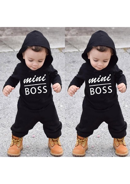 Bebek Mektup Erkek Kız Hoodie Kıyafetler Giysi Romper Tulum (Yurt Dışından)