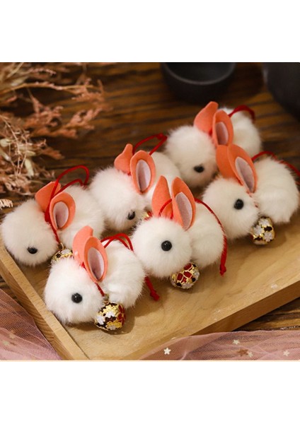 Küçük Tavşan Sonbahar Ortası Tavşan Peluş Anahtarlık Araba Anahtarlık Takı Sonbahar Ortası Peluş Okul Çantası Kolye Dıy Çan Bunny Peluş Kolye Telefon Aksesuarları (Yurt Dışından)