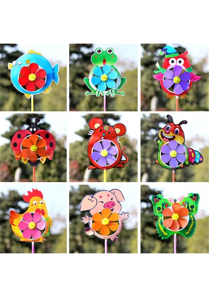 Plastik Rüzgar Spinner Fırıldak Sevimli Karikatür Hayvanlar Çocuklar Açık Oyuncaklar Podazz (Yurt Dışından)