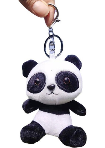 Panda Peluş Anahtarlık Rahat Hiçbir Deformasyon Karikatür Panda Çanta Yüzük (Yurt Dışından)