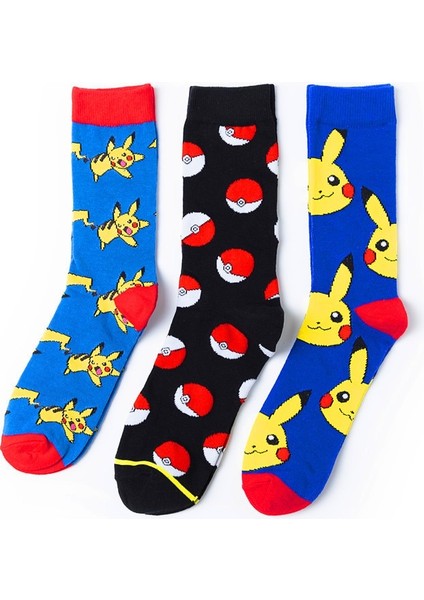 Pokemon Pikachu Şekil Pamuk Çorap Pokemon Squirtle Charmander Bulbasaur Anime Cosplay Erkek Kadın Noel Si Çorap (Yurt Dışından) fiyatları