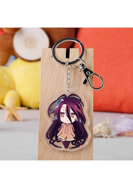 Hayır Oyun No Yaşam Jibril Shiro Sora Anime Akrilik Kolye Şekil Anahtarlık Anahtarlık Koleksiyon Model Oyuncak Cosplay (Yurt Dışından) modelleri