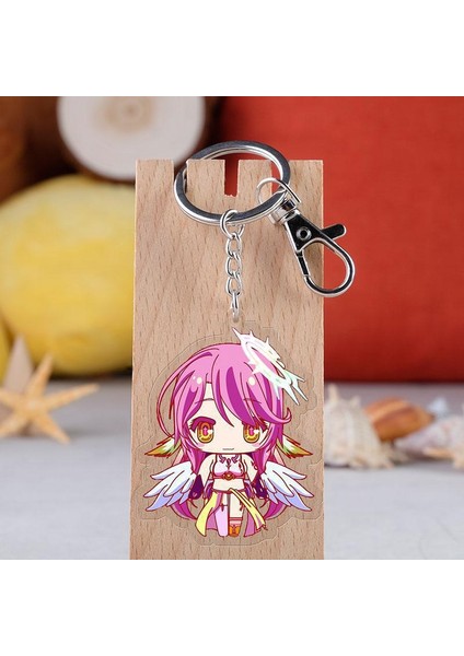 Hayır Oyun No Yaşam Jibril Shiro Sora Anime Akrilik Kolye Şekil Anahtarlık Anahtarlık Koleksiyon Model Oyuncak Cosplay (Yurt Dışından) indirimleri