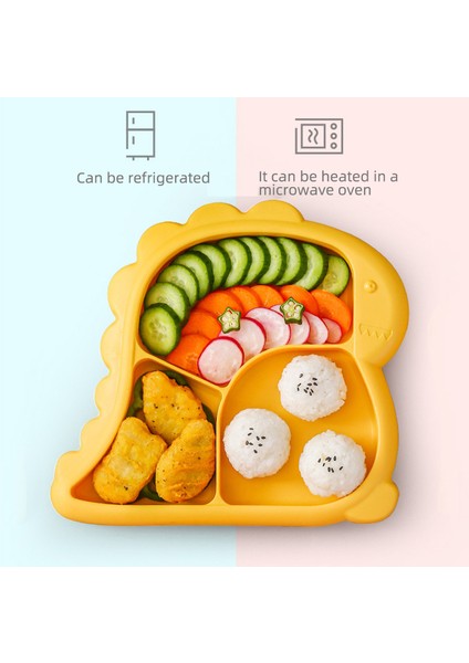 【happier】 4 Adet/takım Bebek Sofra Karikatür Dinozor Çocuk Yemek Tabakları Çatal Kaşık ile Çocuklar Için Plastik Kase Bebek Besleme Malzemeleri (Yurt Dışından) modelleri