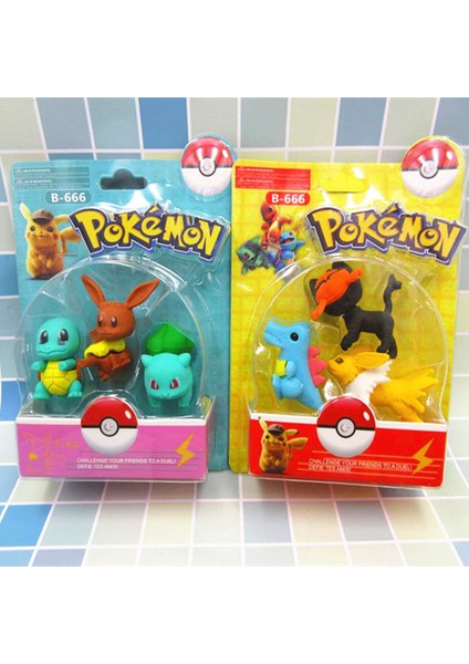 Stereo Pokemon Pikachu Küçük Firedragon Silgi Dıy Montaj ve Sökme Yaratıcı Öğrenme Kırtasiye Çocuk Oyuncakları (Yurt Dışından) modelleri