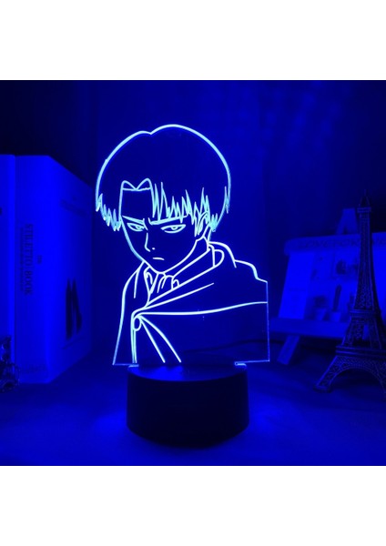 Akrilik Masa Lambası Anime Titan Ev Odası Dekor Için Saldırı Işık Serin Çocuk Çocuk Kaptan Levi Ackerman Şekil Gece Lambası (Yurt Dışından) indirimleri