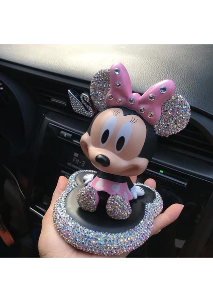 Disney Sevimli Mickey Mouse Minnie Anime Figürü Bebek Oyuncak Karikatür Sallamak Kafa Aksiyon Figürleri Modeli Bebek Araba Dekor Çocuk Oyuncakları Ler (Yurt Dışından)