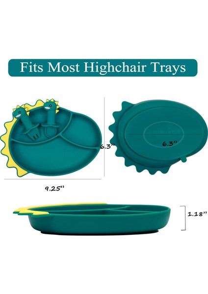 【happier】 Yumuşak Silikon Bebek Besleme Tabağı Bebek Yemek Takımı Seti Silikon Kase Kaşık ve Çatal ile Kolay Temizlenebilir ve Su Geçirmez Setler (Yurt Dışından) fırsatları