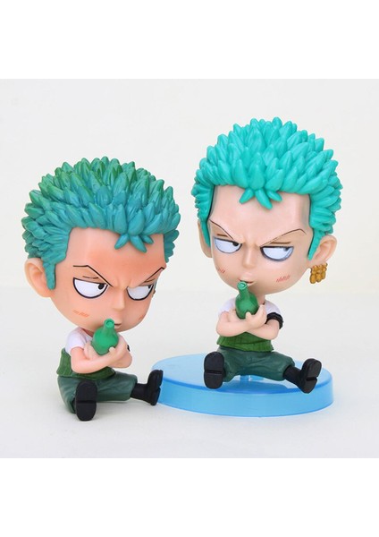 One Piece Çocukluk Sabo Luffy Ace Chopper Sanji Roronoa Zoro Gk Q Oturan Ver. Şişe Sarılma Pvc Aksiyon Şekilli Kalıp Oyuncak (Yurt Dışından)