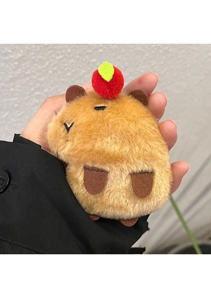 Yumuşak Sıkma Kapibara Peluş Anahtarlık Yaratıcı Peluş Karikatür Dolması Kapibara Anahtarlık Anahtarlık Oyuncaklar Squeak Kapibara Kolye Unisex (Yurt Dışından)