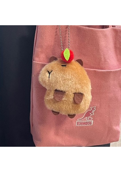 Yumuşak Sıkma Kapibara Peluş Anahtarlık Yaratıcı Peluş Karikatür Dolması Kapibara Anahtarlık Anahtarlık Oyuncaklar Squeak Kapibara Kolye Unisex (Yurt Dışından)
