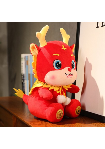 2024 Çin Yeni Yılı Maskot Zodyak Ejderha Bebek Sevimli Peluş Oyuncaklar Doldurulmuş Hayvan Oyuncak Yeni Yıl Dekor Çocuk Ler Için (Yurt Dışından)