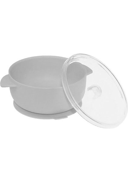 Gri Silikon Kapaklı Bebek Kasesi Bağımsız Beslenme Için Bpa Olmayan% 100 Silikon Toksik Olmayan Malzeme (Yurt Dışından) fiyatları