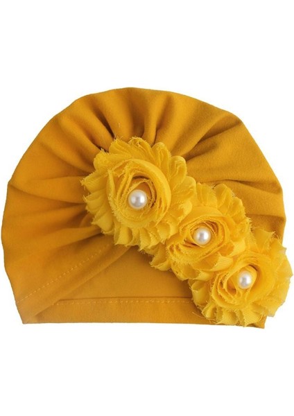 Yumuşak Sevimli Yenidoğan Bebek Çiçek Inci Tasarım Kız Erkek Kapaklar Bebek Şapka Türban Elastik Kap (Yurt Dışından) modelleri