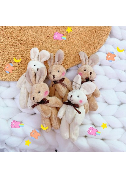 Denoswım 11 cm Kawaii Karikatür Tavşan Doldurulmuş Oyuncak Mini Tavşan Bebek Erkek Kız Peluş Anahtarlık Kolye (Yurt Dışından) fiyatları