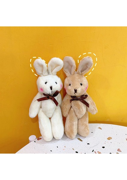 Denoswım 11 cm Kawaii Karikatür Tavşan Doldurulmuş Oyuncak Mini Tavşan Bebek Erkek Kız Peluş Anahtarlık Kolye (Yurt Dışından) indirimleri