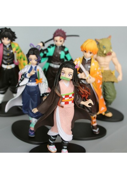 Anime Iblis Avcısı Figürü Kimetsu Hiçbir Yaiba Kamado Tanjirou Nezuko Zenitsu Heykelcik Inosuke Pvc Model Oyuncaklar Çocuklar Için Doğum Günü Si (Yurt Dışından) modelleri
