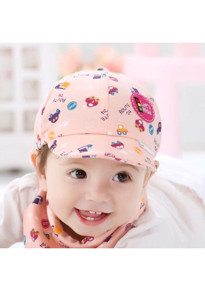 Bebek Çocuk Erkek Kız Çocuk Yürümeye Başlayan Bebek Şapka Küçük Araba Beyzbol Bere Kap Pembe (Yurt Dışından)