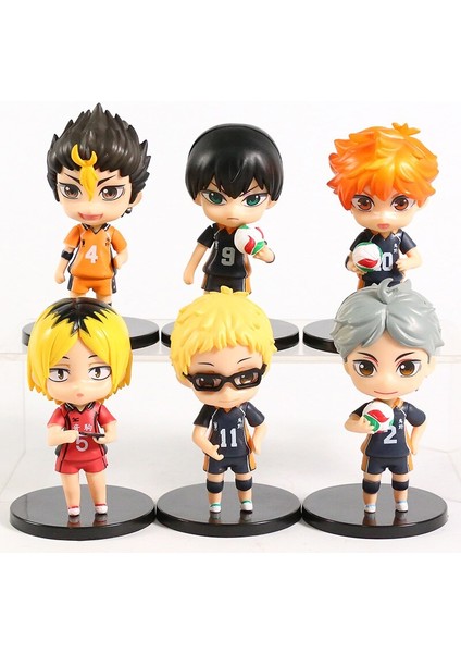 Haikyuu Pvc Rakamlar Oyuncaklar Tobio Kageyama Shoyo Hinata Yu Nishinoya Kei Tsukishima Oikawa Tooru Kenma Kozume 6 Adet 8 Adet Set (Yurt Dışından)