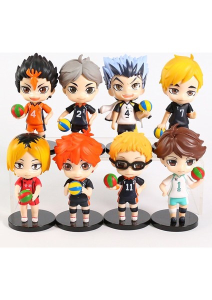 Haikyuu Pvc Rakamlar Oyuncaklar Tobio Kageyama Shoyo Hinata Yu Nishinoya Kei Tsukishima Oikawa Tooru Kenma Kozume 6 Adet 8 Adet Set (Yurt Dışından)