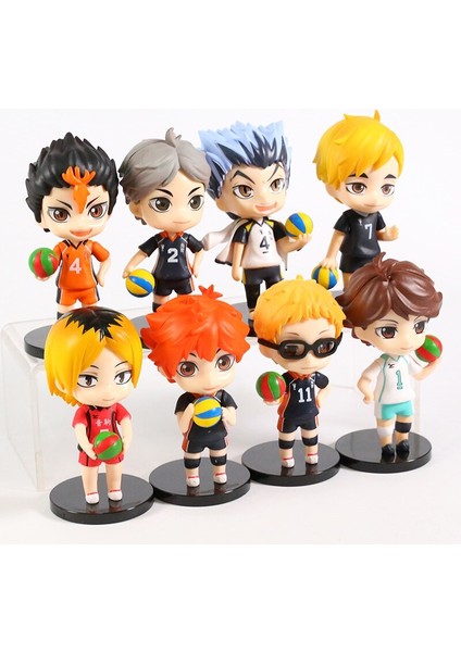 Haikyuu Pvc Rakamlar Oyuncaklar Tobio Kageyama Shoyo Hinata Yu Nishinoya Kei Tsukishima Oikawa Tooru Kenma Kozume 6 Adet 8 Adet Set (Yurt Dışından)