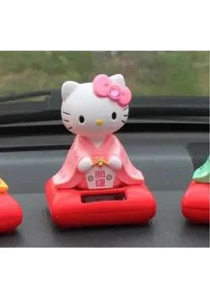 Takara Tomy Güneş Sallayarak Kafa Araba Karikatür Hello Kitty Süsler Bebek Kız Araba Iç Dekorasyon Malzemeleri Kişilik (Yurt Dışından)