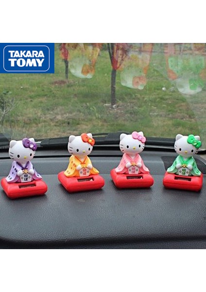 Takara Tomy Güneş Sallayarak Kafa Araba Karikatür Hello Kitty Süsler Bebek Kız Araba Iç Dekorasyon Malzemeleri Kişilik (Yurt Dışından) modelleri