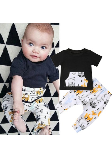 Yenidoğan Bebek Erkek Giysileri Romper Tulum Bodysuit Parti Kıyafetleri Takım Elbise (Yurt Dışından)