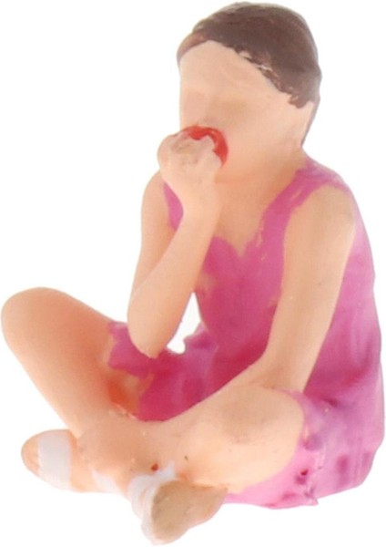 Oturan Çömelme Şekil 1:64 Boyalı Insanlar Minyatür Sahneler Heykelcik Bebek (Yurt Dışından)