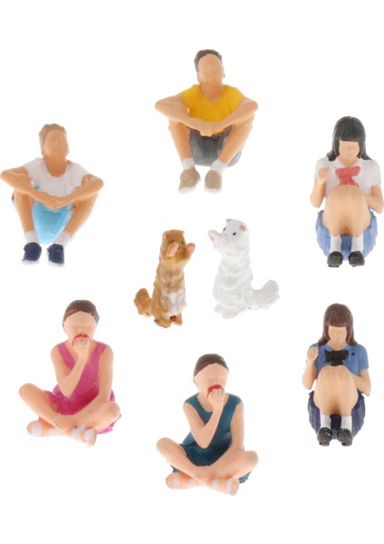 Oturan Çömelme Şekil 1:64 Boyalı Insanlar Minyatür Sahneler Heykelcik Bebek (Yurt Dışından) fırsatları