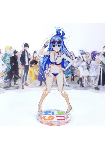 Anime Kono Subarashi Sekai Ni Shukufuku Wo! Aksiyon Figürü Cosplay Oyuncaklar Konosuba Aqua Megumin Akrilik Figürler Model Bebekler 15 cm (Yurt Dışından)