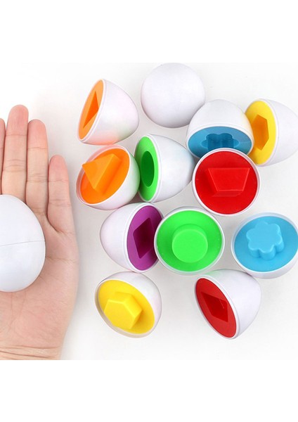 6pcs Öğrenme Eğitimi Akıllı Yumurtalar Karışık Şekilli Oyuncaklar 3D Puzzle Oyunu Çocuklar Için Podazz (Yurt Dışından)