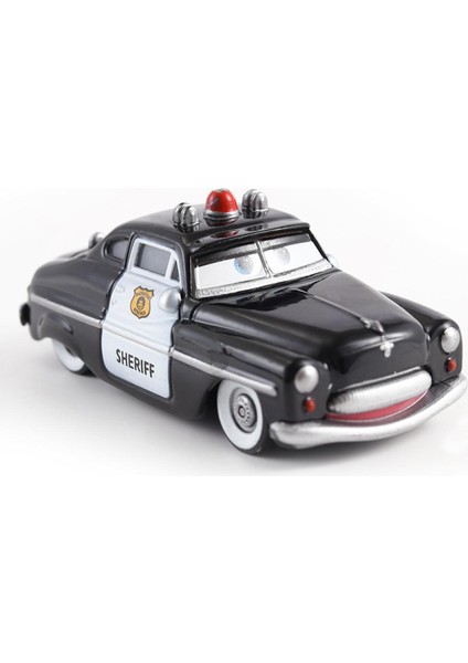 Orijinal Disney Arabaları Yıldırım Mcqueen Siyah Fırtına Roadhog Şerif Serisi 1:55 Die-Cast Metal Alaşım Model Araç Çocuk Oyuncakları (Yurt Dışından)