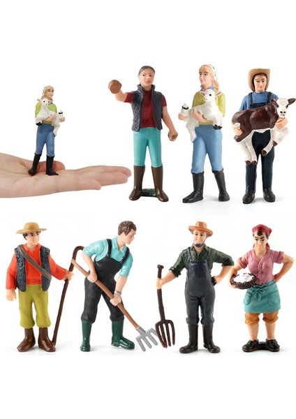 Yeni 1:25 Ölçekli Çiftlik Insan Figürü Işçi Çiftçi Aksiyon Figürü Pvc Insanlar Modeli Heykelcik Dekor Aksesuarları Oyuncaklar Çocuklar Için (Yurt Dışından)