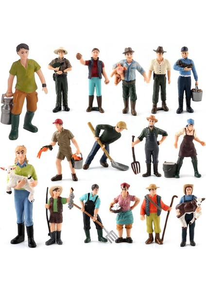 Yeni 1:25 Ölçekli Çiftlik Insan Figürü Işçi Çiftçi Aksiyon Figürü Pvc Insanlar Modeli Heykelcik Dekor Aksesuarları Oyuncaklar Çocuklar Için (Yurt Dışından)