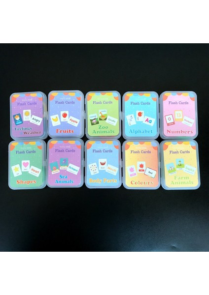 Bir Kutu Resim Kartı Çocuklar Için Erken Öğrenme Bilişsel Flash Kart Bebek Öğrenme (Yurt Dışından) fırsatları