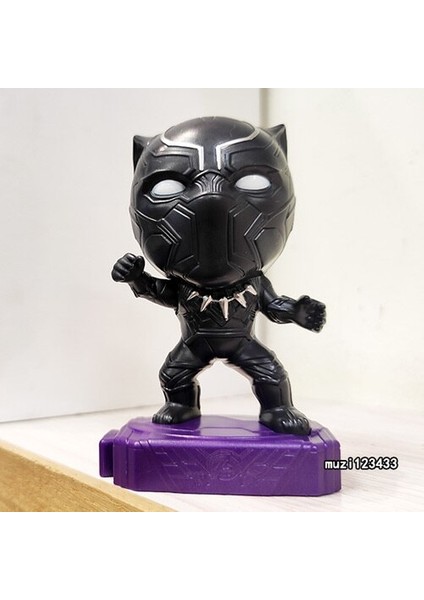 Marvel Avengers Hareketli Bebek Şekil Dekorasyon Modeli Oyuncak Thor Groot Demir Adam Hulk Scarlet Cadı Kara Dul Panter (Yurt Dışından)