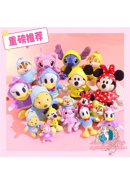 Disney Peluş Oyuncaklar Sevimli Minnie Mickey Mouse Okul Çantası Kolye Yağmurluk Dikiş Winnie The Pooh Yaratıcı Çocuk Doğum Günü Si (Yurt Dışından)