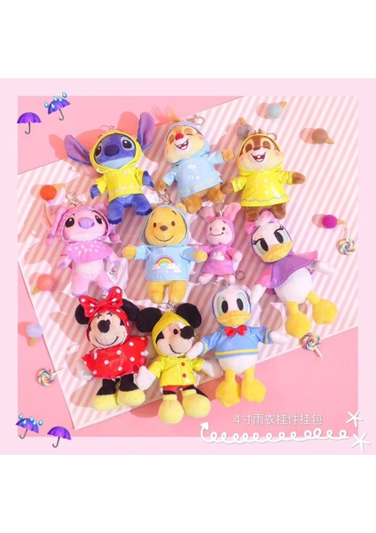 Disney Peluş Oyuncaklar Sevimli Minnie Mickey Mouse Okul Çantası Kolye Yağmurluk Dikiş Winnie The Pooh Yaratıcı Çocuk Doğum Günü Si (Yurt Dışından)