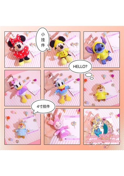 Disney Peluş Oyuncaklar Sevimli Minnie Mickey Mouse Okul Çantası Kolye Yağmurluk Dikiş Winnie The Pooh Yaratıcı Çocuk Doğum Günü Si (Yurt Dışından)