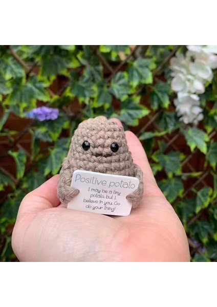 Komik Pozitif Patates Sevimli Yün Örgü Bebek Pozitif Kart Pozitifliği Onay Kartları ile Komik Örme Patates Bebek (Yurt Dışından) fırsatları